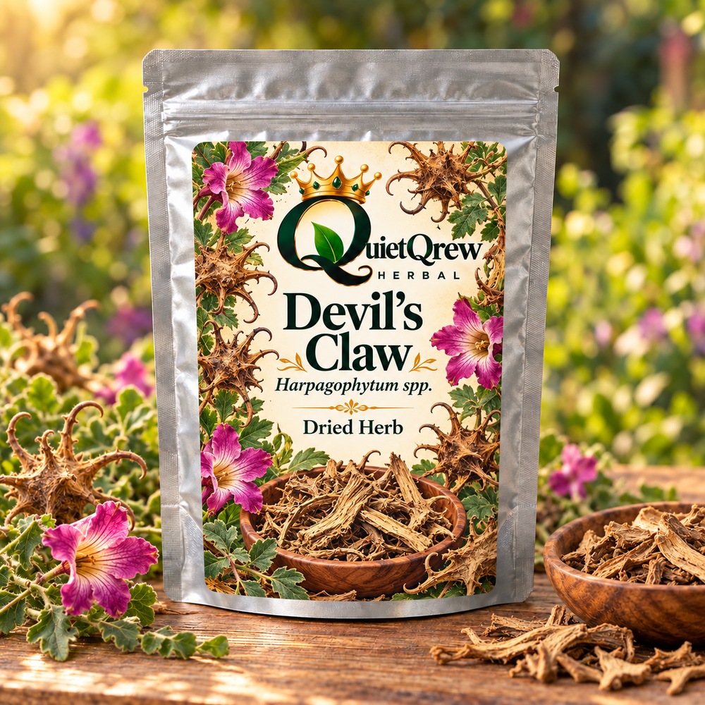 Devil's Claw — Harpagophytum spp. — QuietQrew Herbal label
