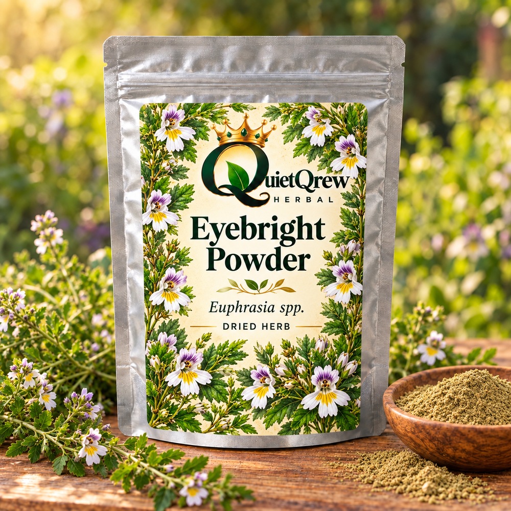 Eyebright Powder — Euphrasia spp. — QuietQrew Herbal label