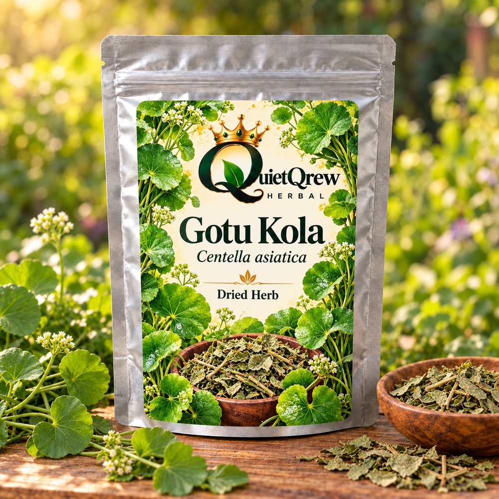 Gotu Kola — Centella asiatica — QuietQrew Herbal label