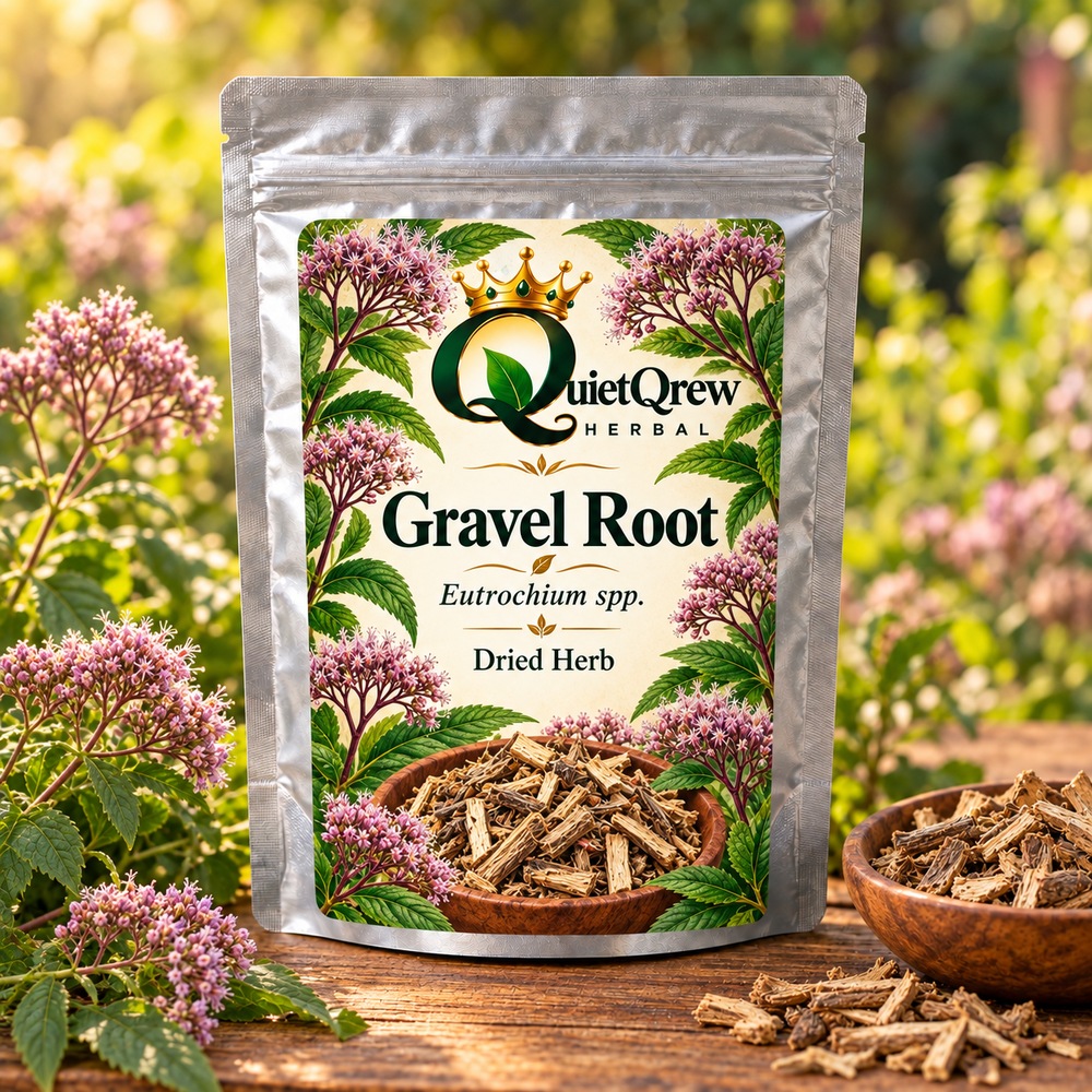 Gravel Root — Eutrochium spp. — QuietQrew Herbal label